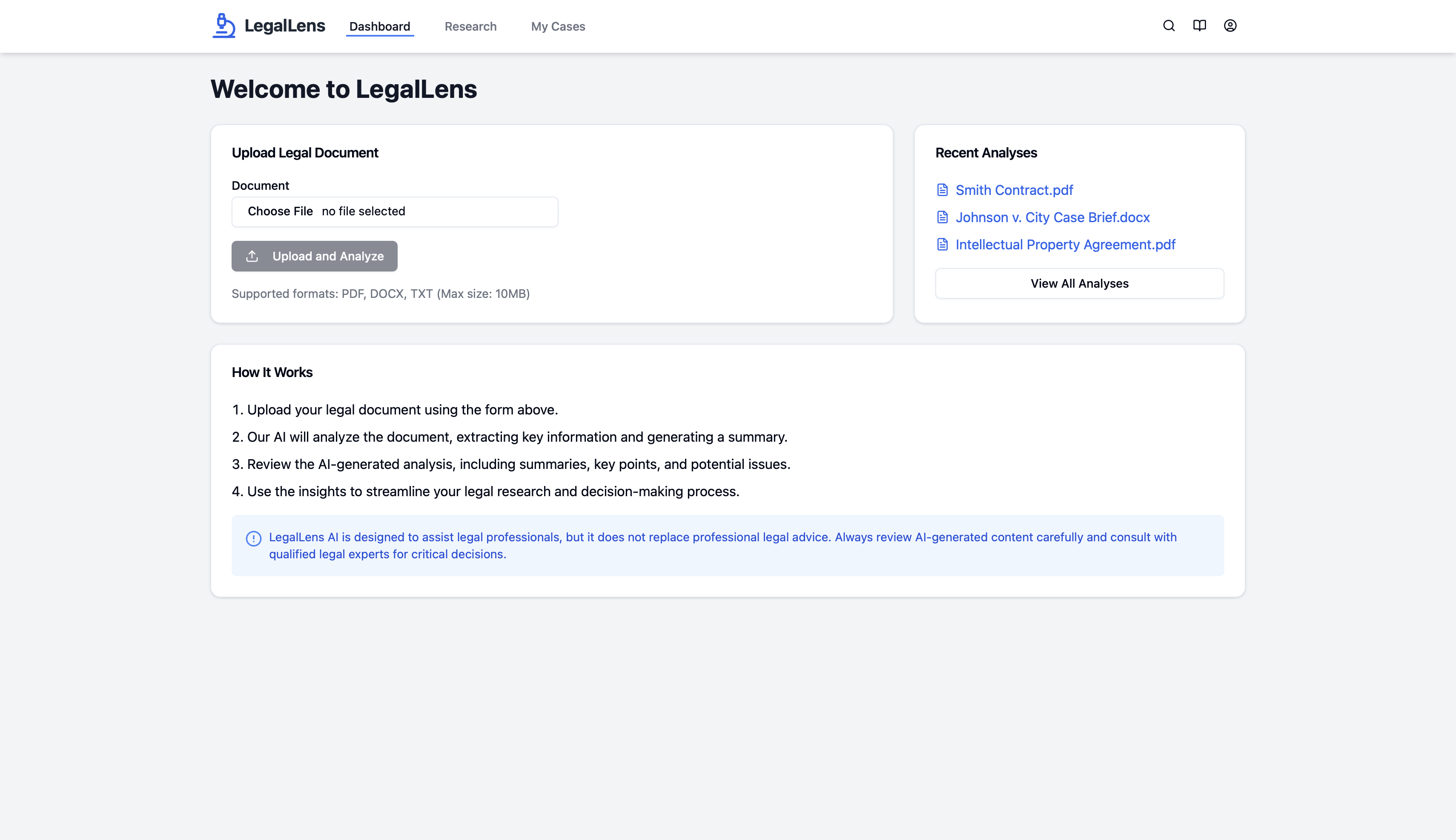 LegalLens – AI-Powered Document Analyzer