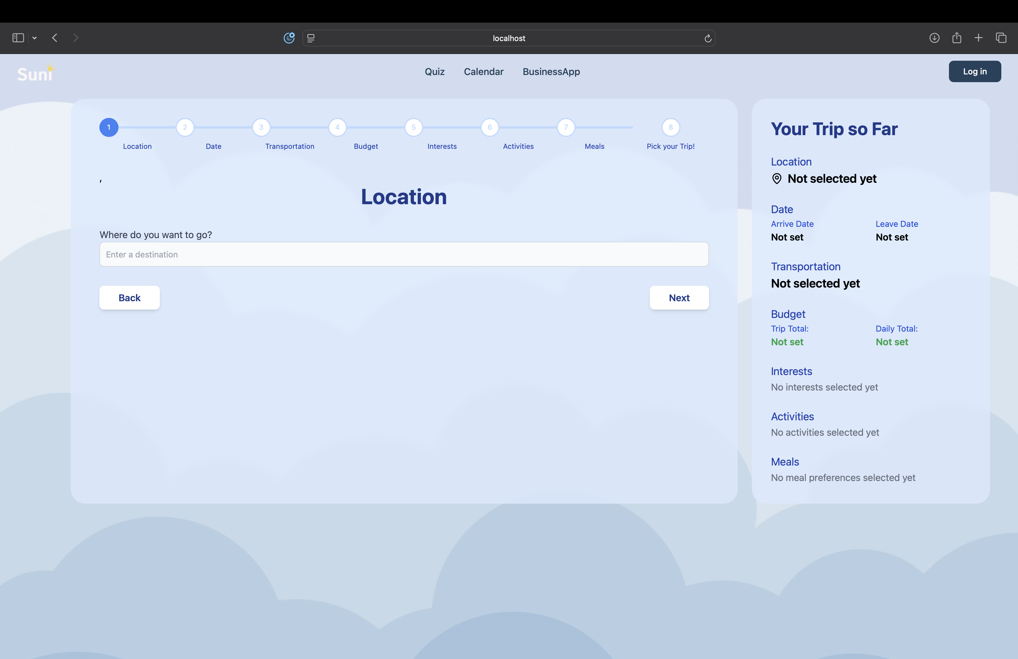 Suni – Smart Travel Itinerary Planner
